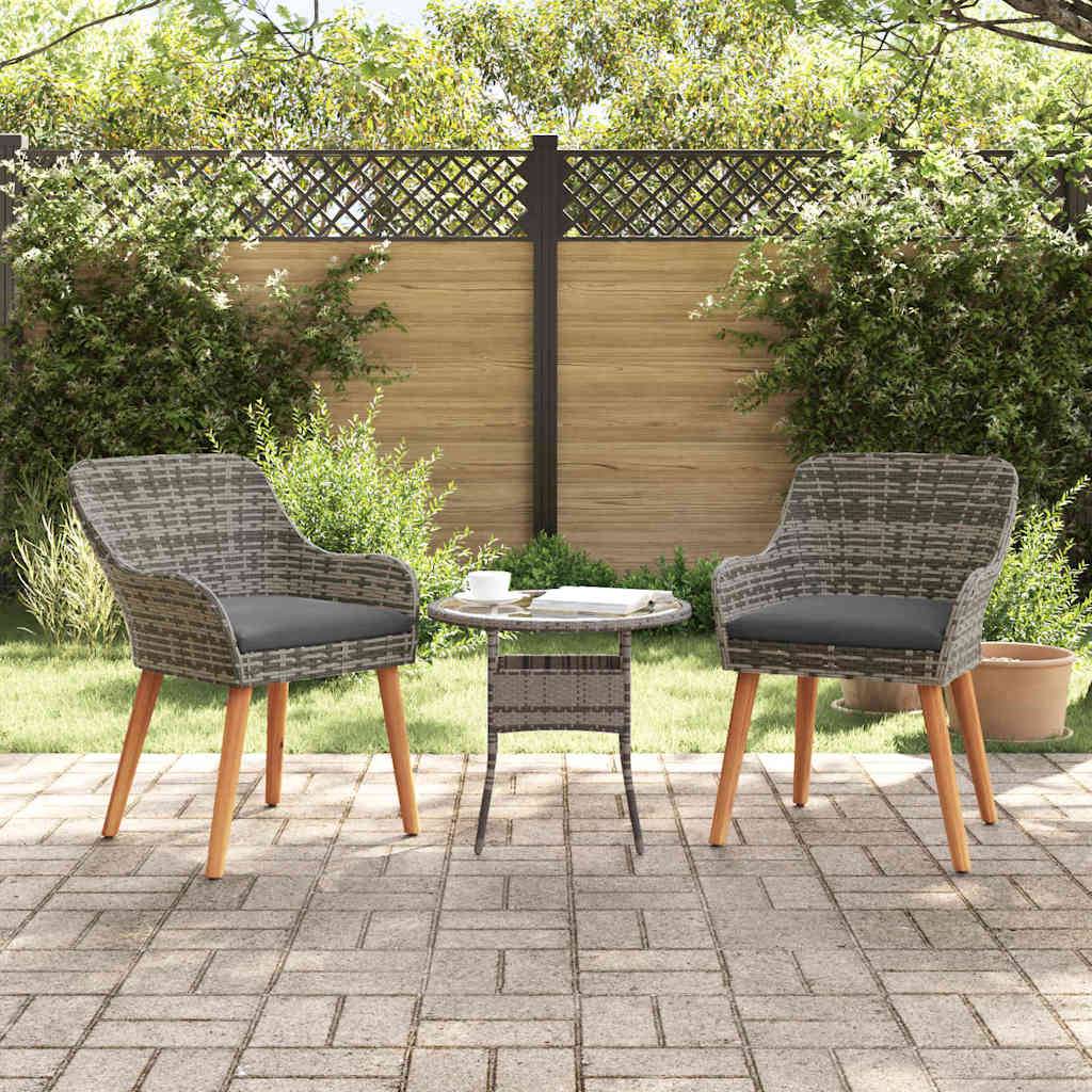 PANGIVO - Chaise de jardin polyrotin Gris 62,5 x 55 x 82 cm - PANGIVO - Image 1