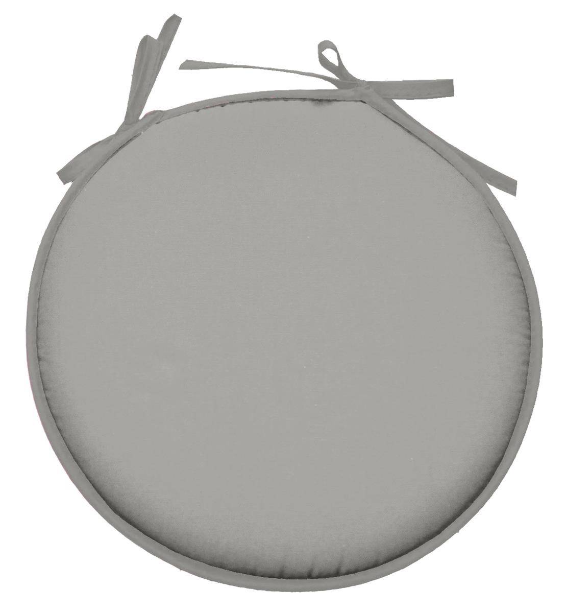 Galette de chaise ronde Unie Pop color 40 cm Mastic - Image 1