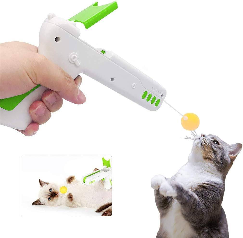 Jouet interactif pour chat - Pistolet à plumes réversible - Stimule l'instinct de chasse - Exercice et intelligence - Living123 - Image 2