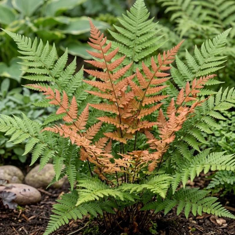 Fougère à sores rouges, Dryopteris - Lot de 5 godets