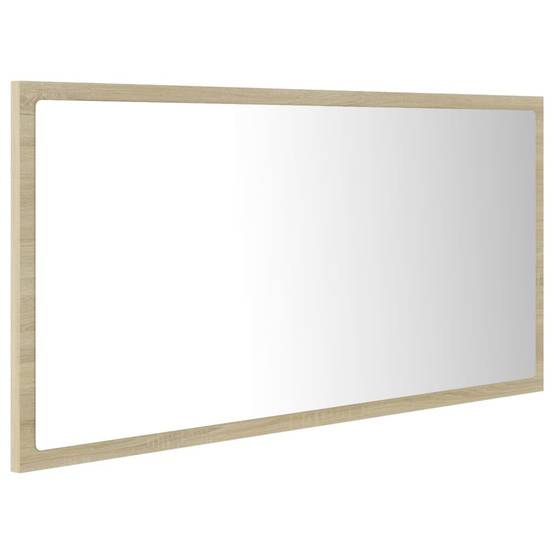 Miroir led de salle de bain 90 x 8,5 x 37 cm acrylique chêne - Image 3