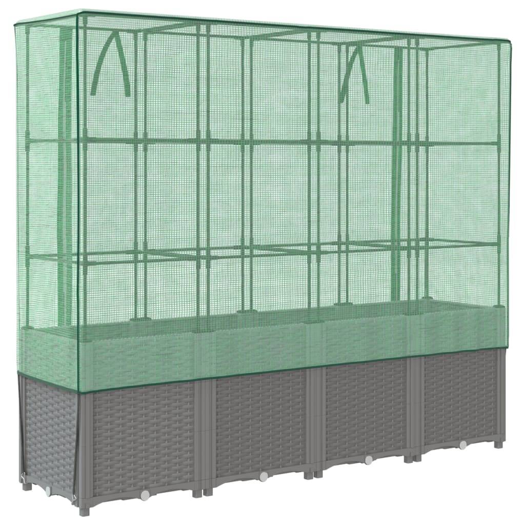 Vidaxl - Jardinière surélevée avec housse aspect rotin 160x40x153 cm vidaXL 4015859 - Image 7