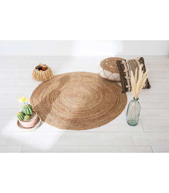 Tapis en jute rond D120 naturel Atmosphera - Image 2
