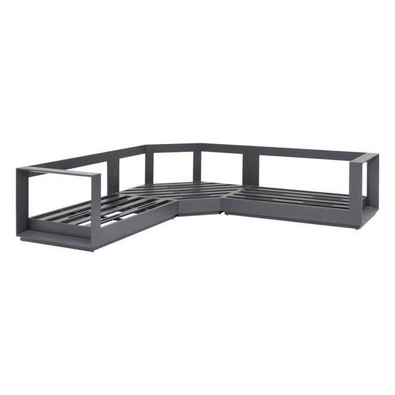 Hesperide - Salon d'angle de jardin "Allure" graphite 5 places en aluminium et polyester - Hespéride - Image 10