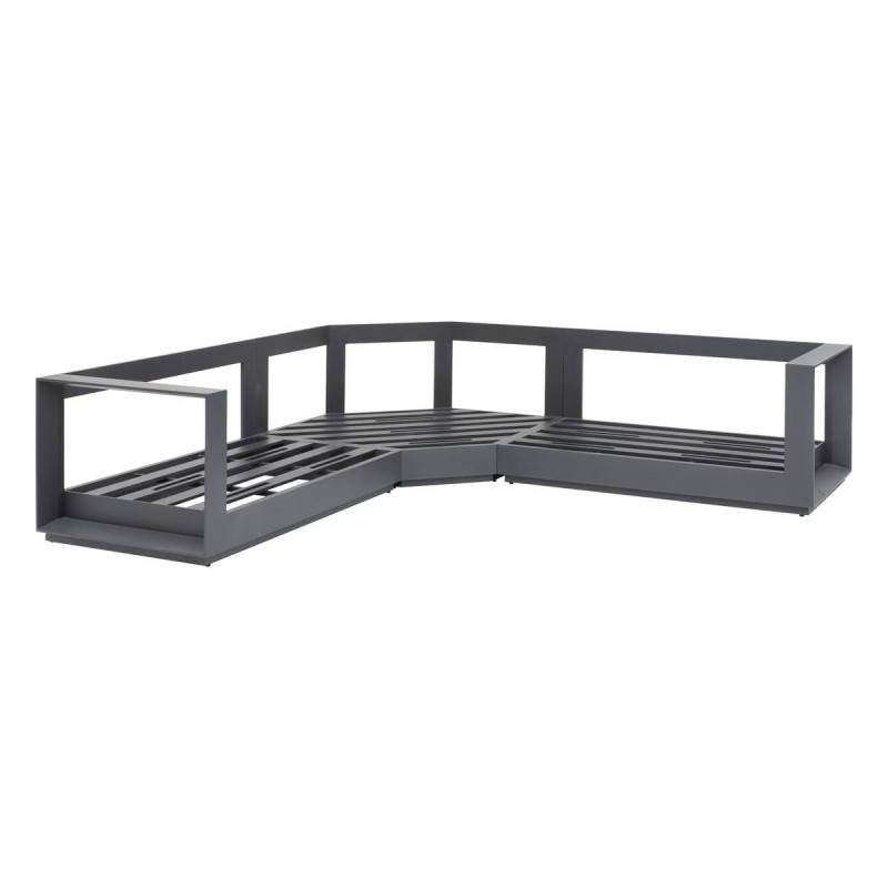 Hesperide - Salon d'angle de jardin "Allure" graphite 5 places en aluminium et polyester - Hespéride - Image 10