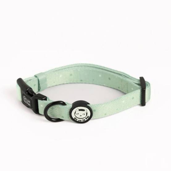 Collier réglable, rembourré et résistant - Vert Pastel – On se la Pet - Image 1