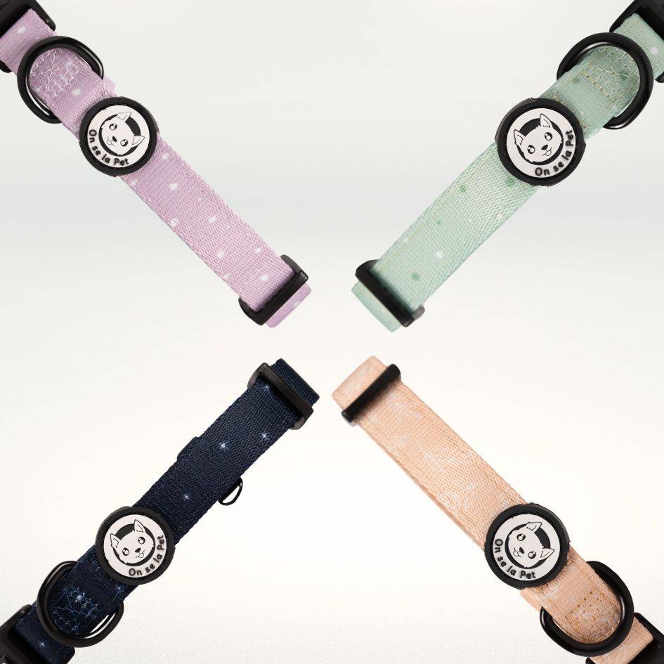 Collier réglable, rembourré et résistant - Vert Pastel – On se la Pet - Image 6