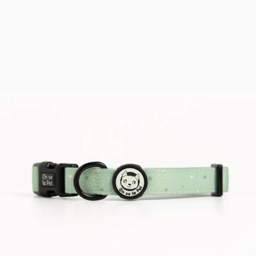 Collier réglable, rembourré et résistant - Vert Pastel – On se la Pet - Image 2