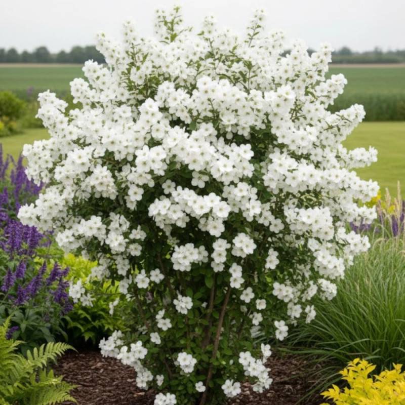 Arbre aux perles MAGICAL SPRINGTIME® 'Kolmaspri', Exochorda, Exocorde à fleurs Blanche - feuillage Caduc - Godet - 5/20 cm-  hauteur à maturité De 1,0 - Image 5