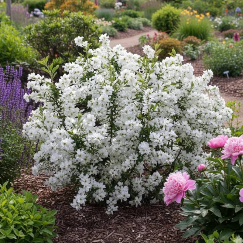 Arbre aux perles MAGICAL SPRINGTIME® 'Kolmaspri', Exochorda, Exocorde à fleurs Blanche - feuillage Caduc - Godet - 5/20 cm-  hauteur à maturité De 1,0 - Image 6