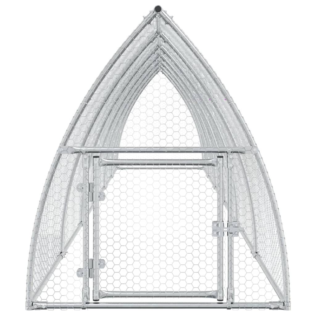 Maison Chic - Cage pour poules - Cage extérieur/intérieur argenté 600x105x120 cm acier galvanisé - Image 4
