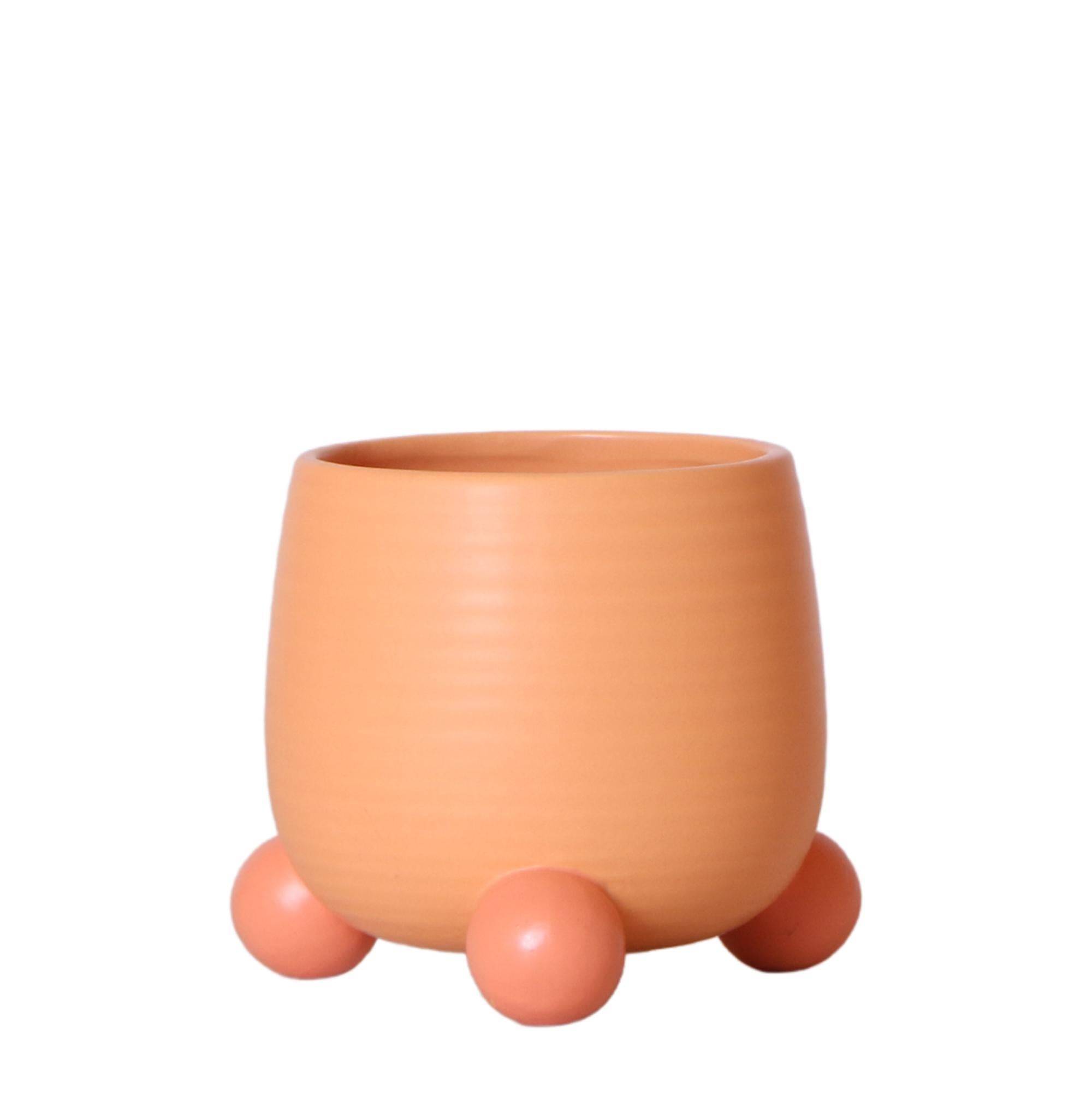 Pot décoratif Rolling pêche en céramique- La Green Touch - Image 1