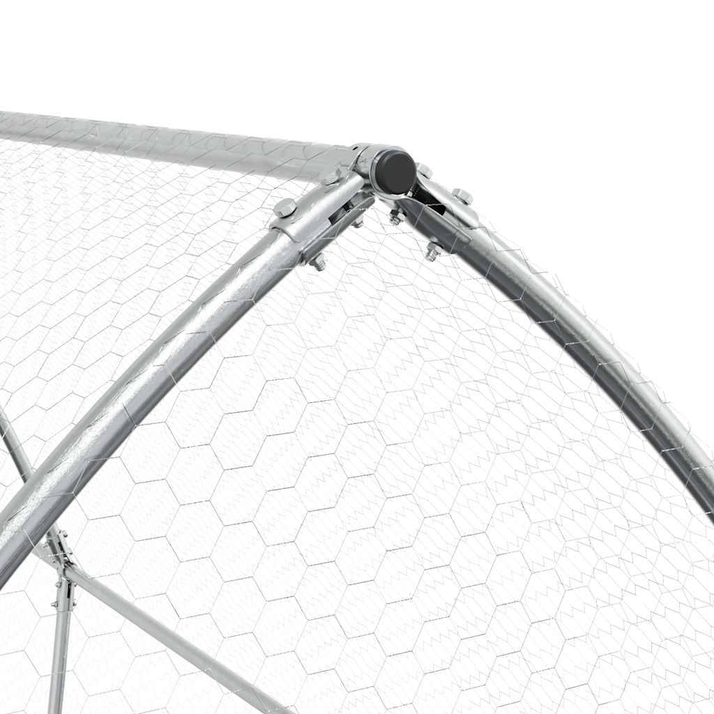 Vidaxl - Cage pour poules argenté 400x105x182 cm acier galvanisé vidaXL 172556 - Image 8