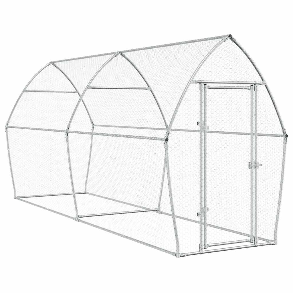 Vidaxl - Cage pour poules argenté 400x105x182 cm acier galvanisé vidaXL 172556 - Image 2