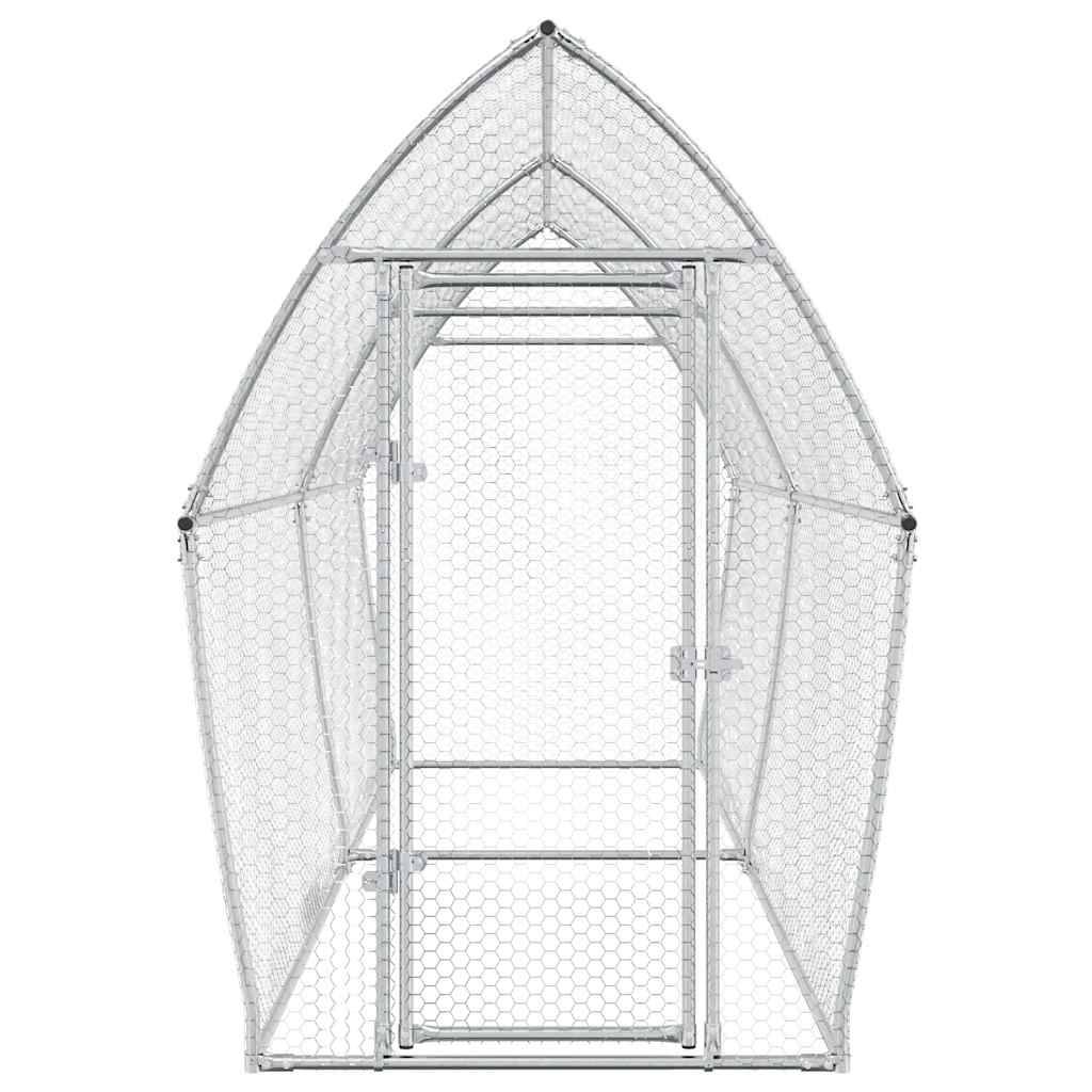 Vidaxl - Cage pour poules argenté 400x105x182 cm acier galvanisé vidaXL 172556 - Image 10