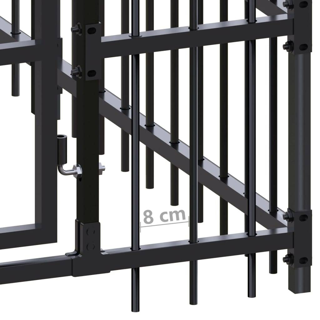 Vidaxl - Chenil d'extérieur pour chiens Acier 18,43 m² vidaXL 3098013 - Image 7