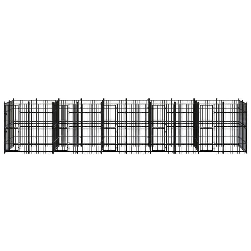 Vidaxl - Chenil d'extérieur pour chiens Acier 18,43 m² vidaXL 3098013 - Image 2