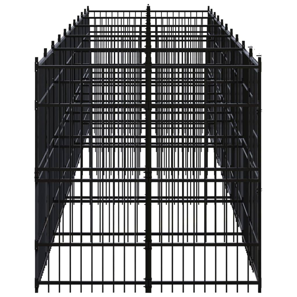 Vidaxl - Chenil d'extérieur pour chiens Acier 18,43 m² vidaXL 3098013 - Image 4