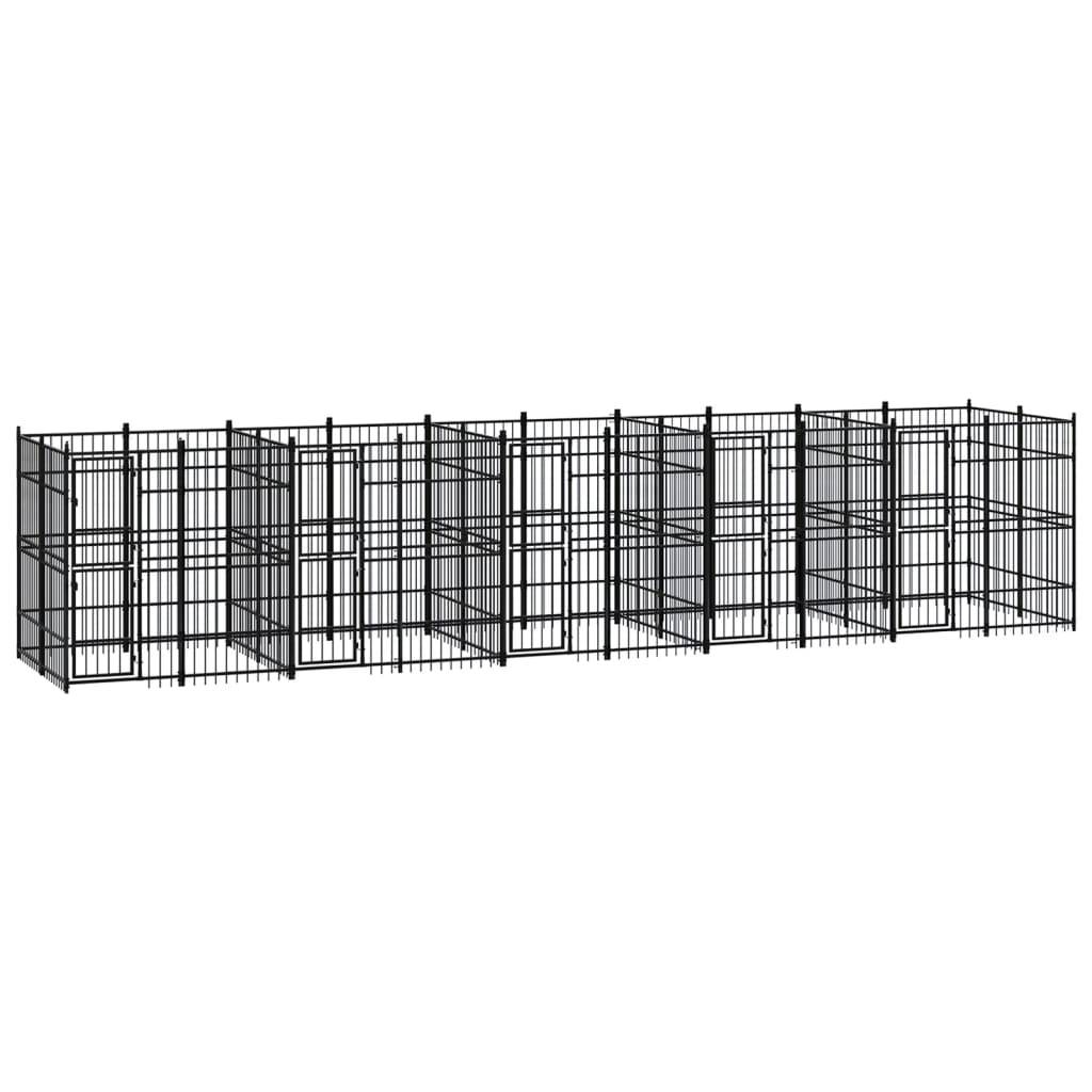 Vidaxl - Chenil d'extérieur pour chiens Acier 18,43 m² vidaXL 3098013 - Image 1