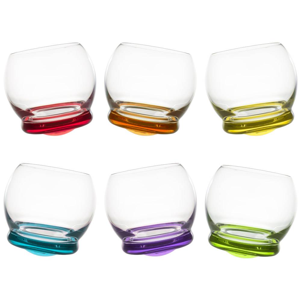 Boîte de 6 Culbuto 390 ml avec fonds colorés assortis - Image 1