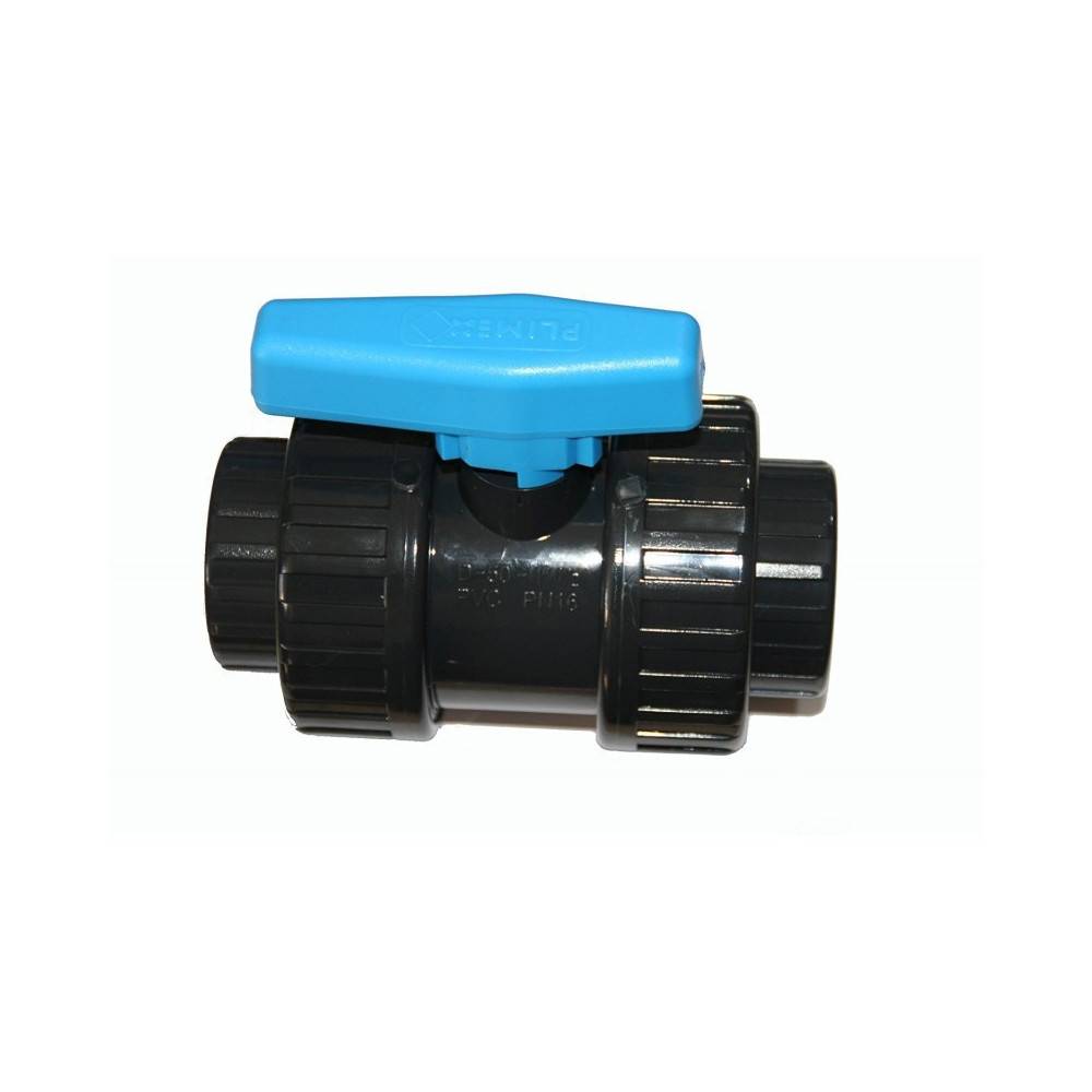 Vanne 40 mm a boisseau a coller  PVC - Image 1