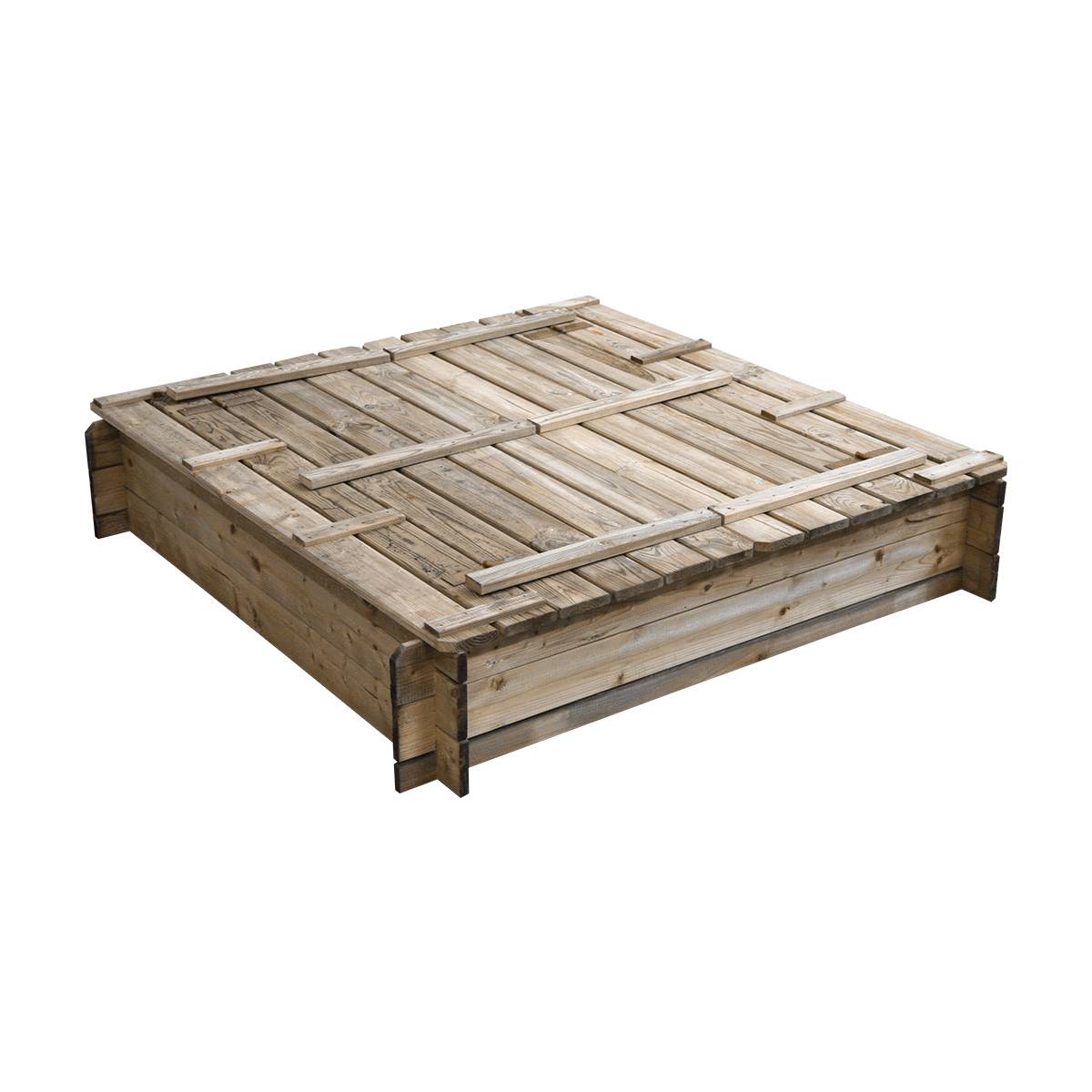 Bac à sable en bois avec bancs - Cémonjardin - Image 3