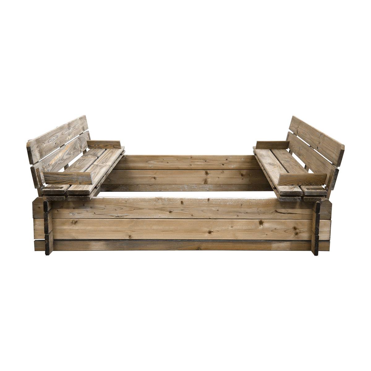Bac à sable en bois avec bancs - Cémonjardin - Image 1