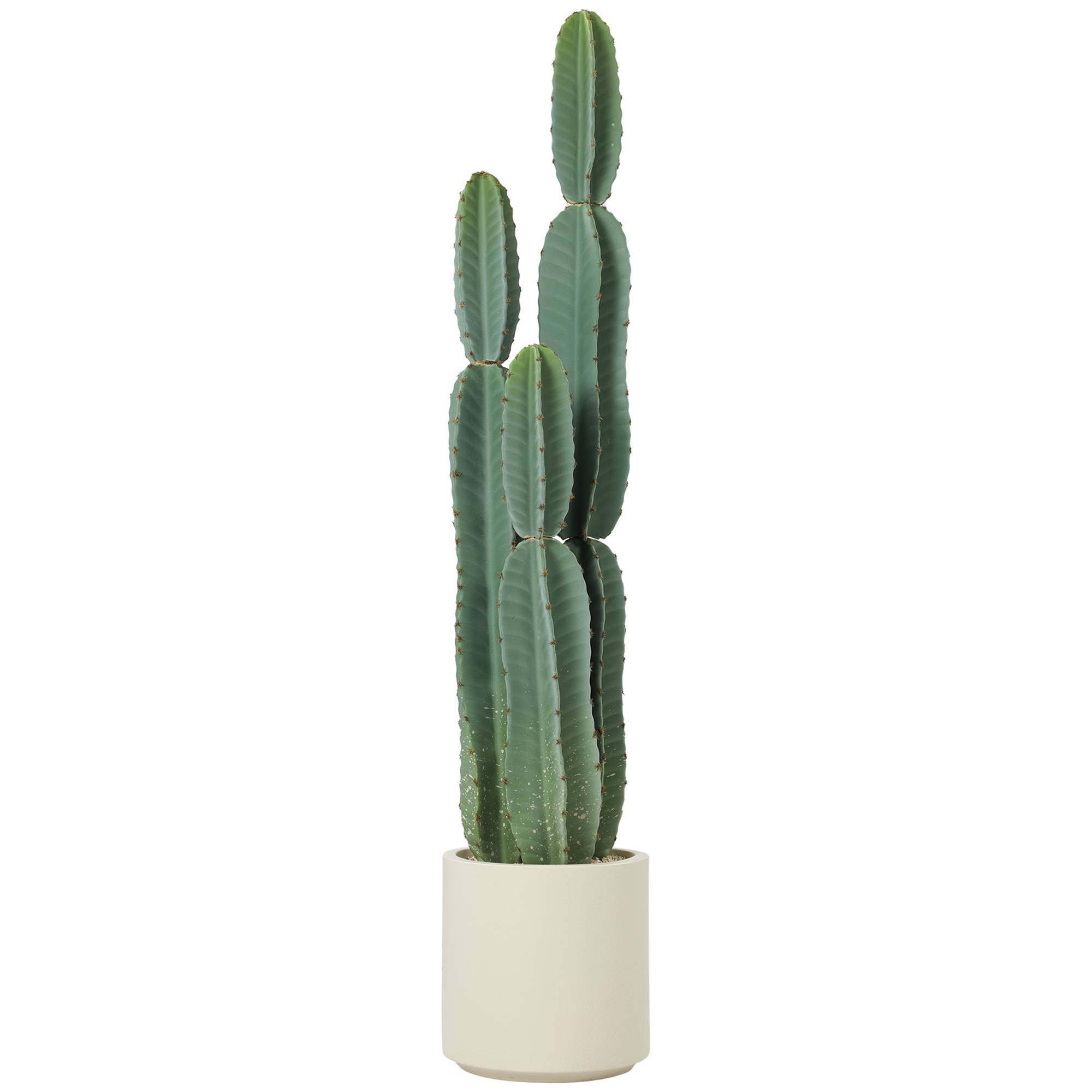 Sans Marque - Grand cactus artificiel 111cm en pot pour bureau, salon - Image 2