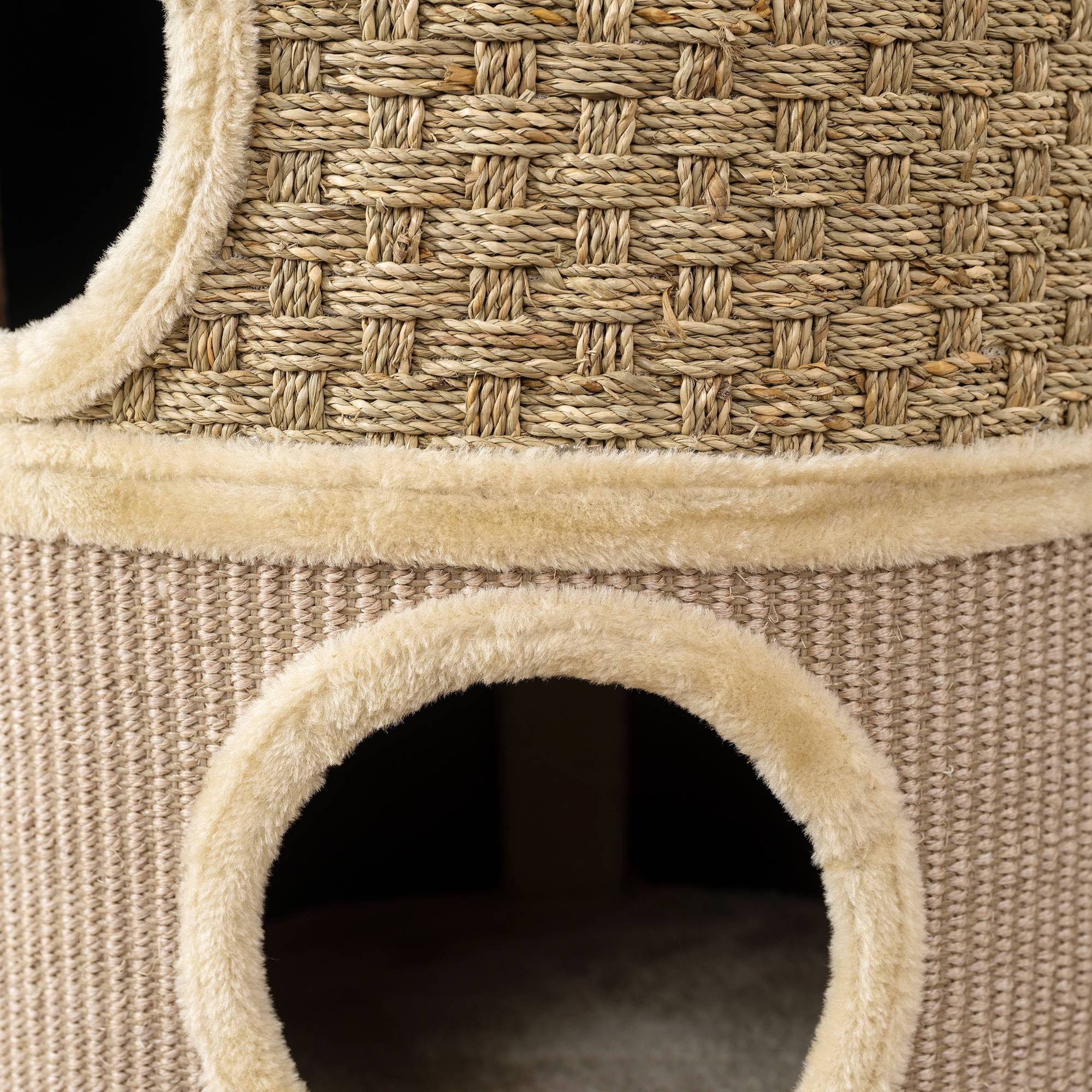 ComfortXL - Tonneau griffoir chat sisal 45x45x79 cm kaki 3 niveaux repos griffage intérieur - ComfortXL Outdoor Living - Image 9