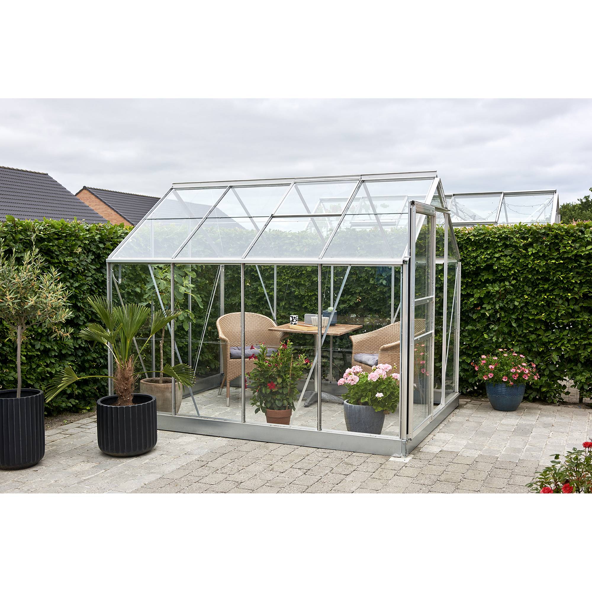 Halls - Serre en verre horticole 5,0 m² - Popular 86, aluminium - Halls - Image 2