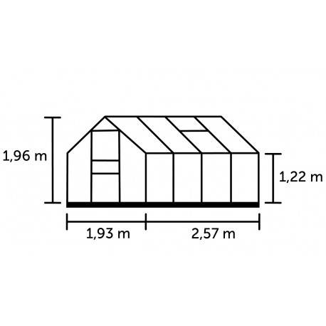 Halls - Serre en verre horticole 5,0 m² - Popular 86, aluminium - Halls - Image 8