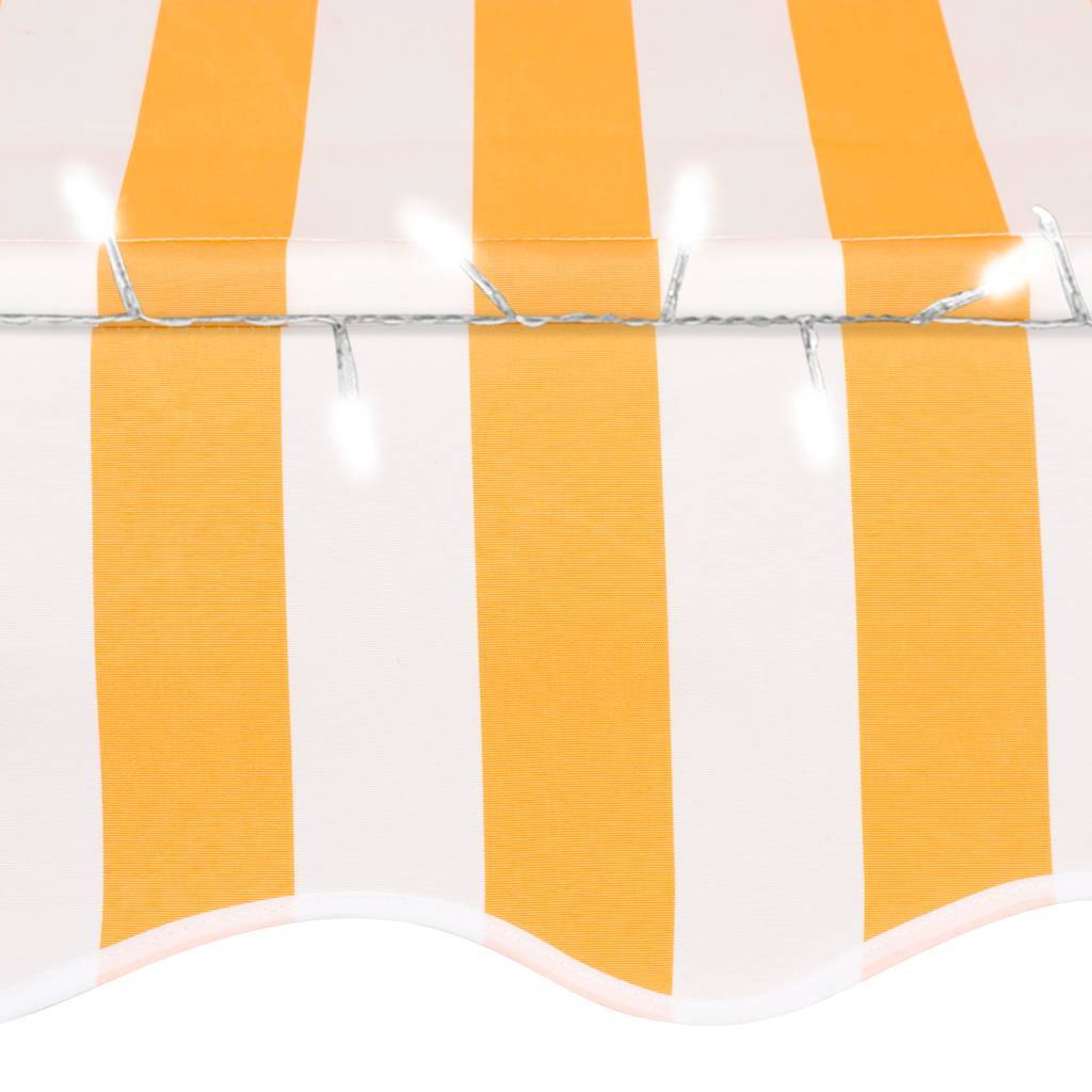 Vidaxl - Auvent manuel rétractable avec LED 100 cm Blanc et orange vidaXL 145855 - Image 5