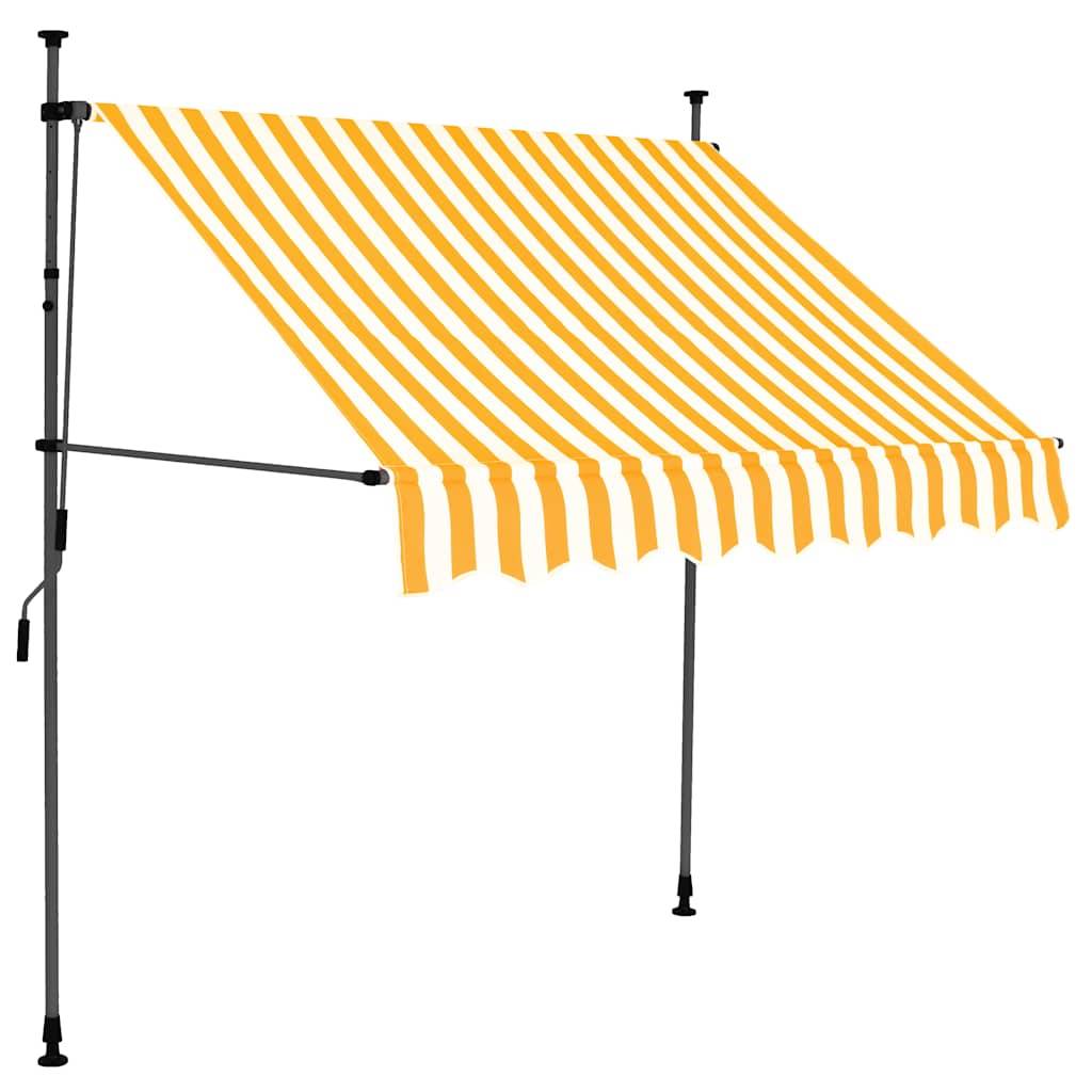 Vidaxl - Auvent manuel rétractable avec LED 100 cm Blanc et orange vidaXL 145855 - Image 2