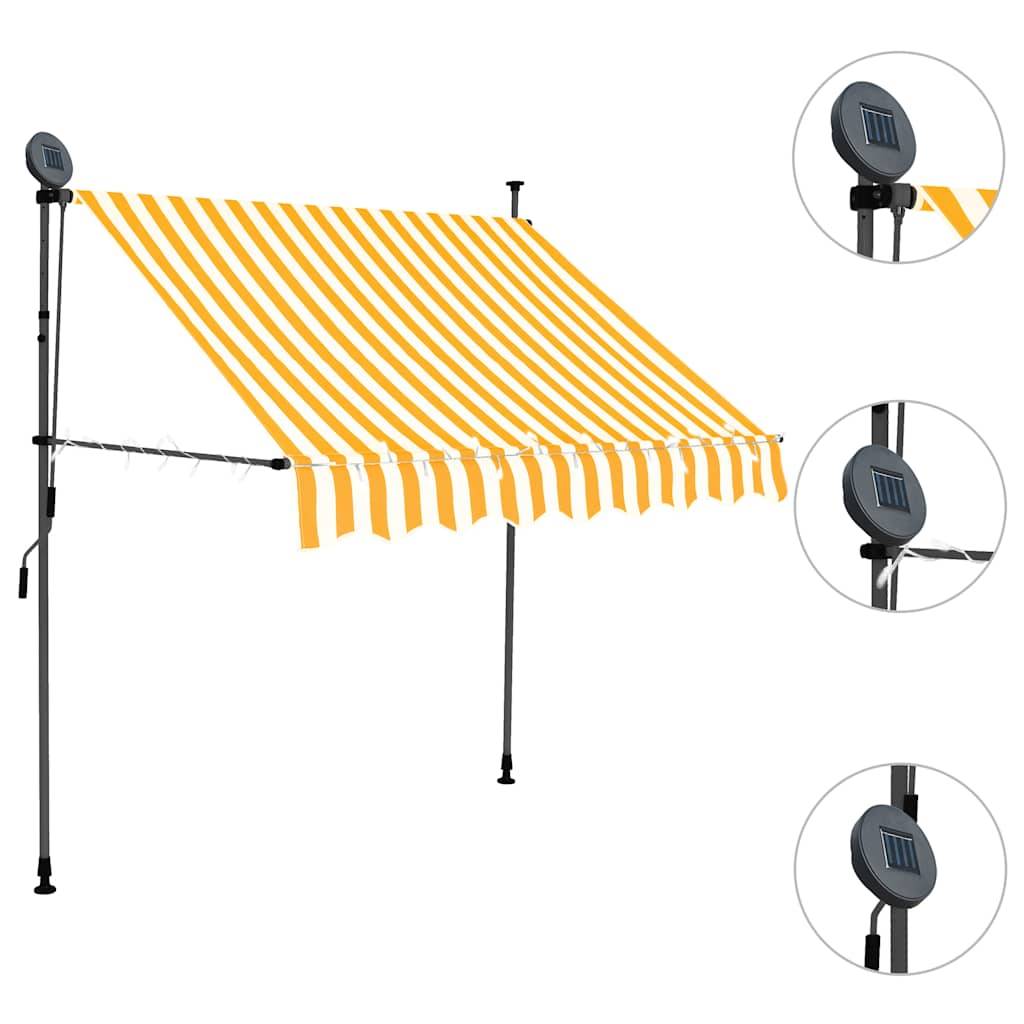 Vidaxl - Auvent manuel rétractable avec LED 100 cm Blanc et orange vidaXL 145855 - Image 8