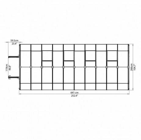 Canopia - Serre de jardin en polycarbonate Rion Hobby Gardener 17,06 m², Ancrage au sol Non - Image 4