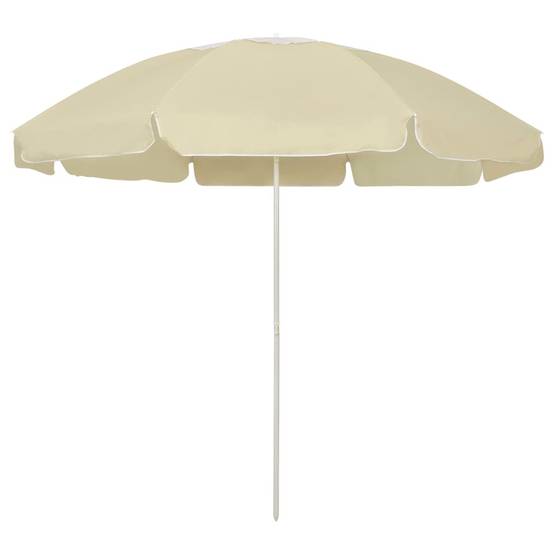 Parasol de plage polyester jaune sable 240 x 240 x 220 cm, Poids:2.1kg - PANGIVO - Image 1