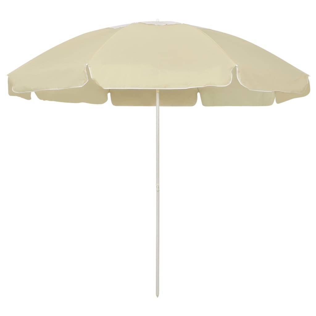 Parasol de plage polyester jaune sable 240 x 240 x 220 cm, Poids:2.1kg - PANGIVO - Image 1