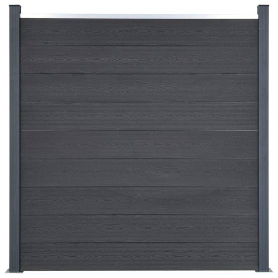 Ensemble de panneaux de clôture WPC gris 353 x 186 cm - PANGIVO - Image 3