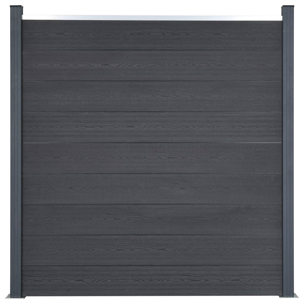 Ensemble de panneaux de clôture WPC gris 353 x 186 cm - PANGIVO - Image 3