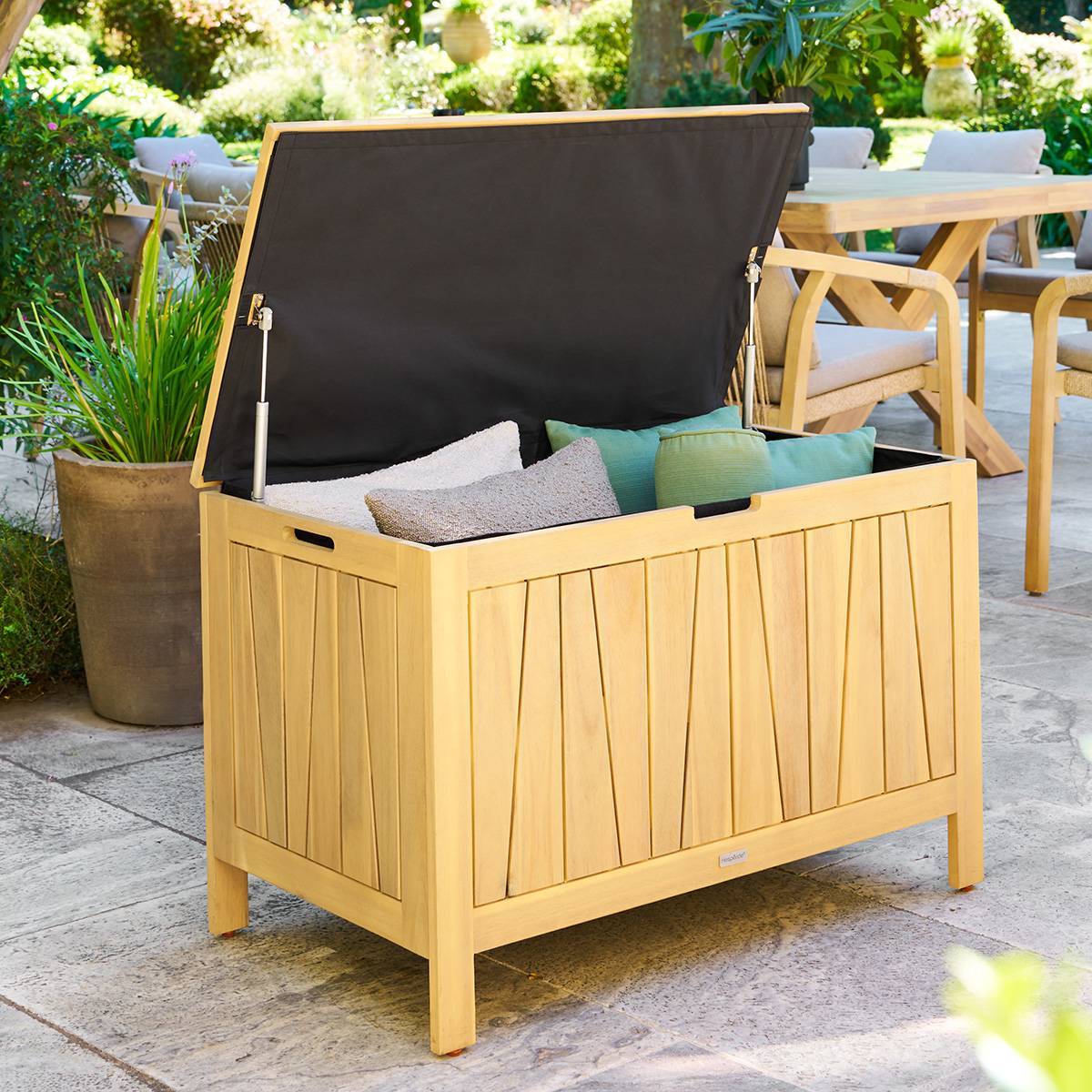 Hesperide - Coffre de rangement 165L Lodgia beige acacia - Hespéride