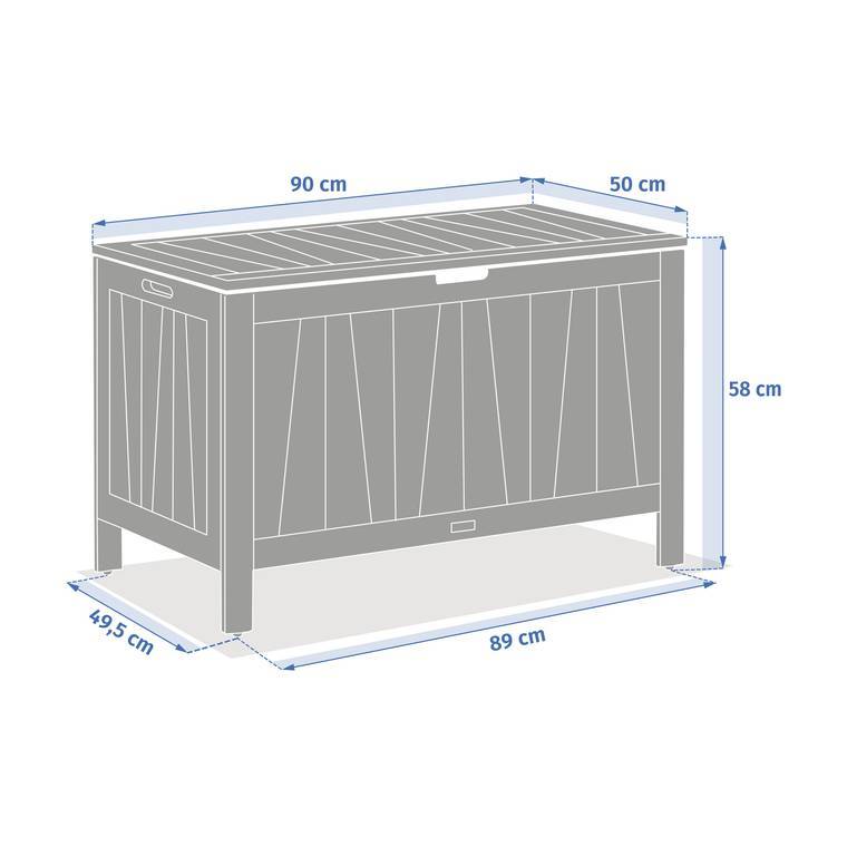 Hesperide - Coffre de rangement 165L Lodgia beige acacia - Hespéride - Image 8