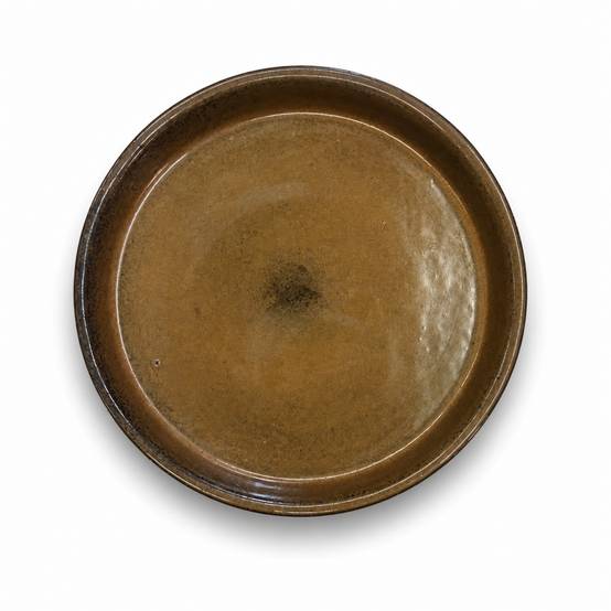 Soucoupe ronde 24cm miel ambré - Image 1