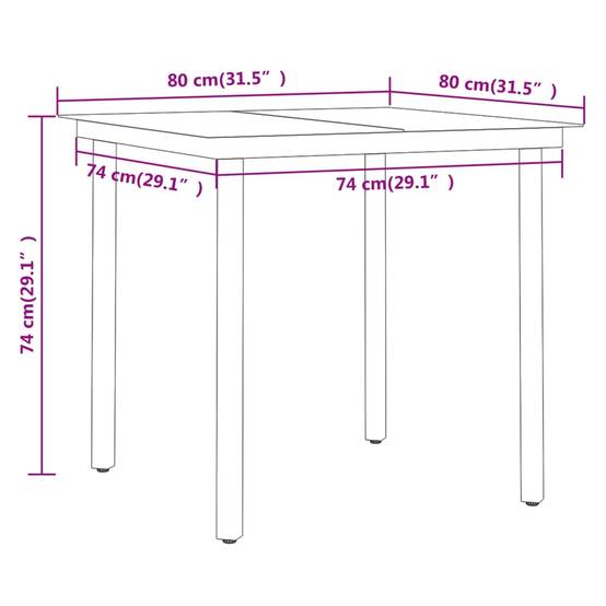 ComfortXL - Mobilier de Jardin pour 2 Personnes, Table Carrée et Chaises en Poly Rotin Marron, Idéal pour Terrasse – ComfortXL Outdoor Living - Image 8
