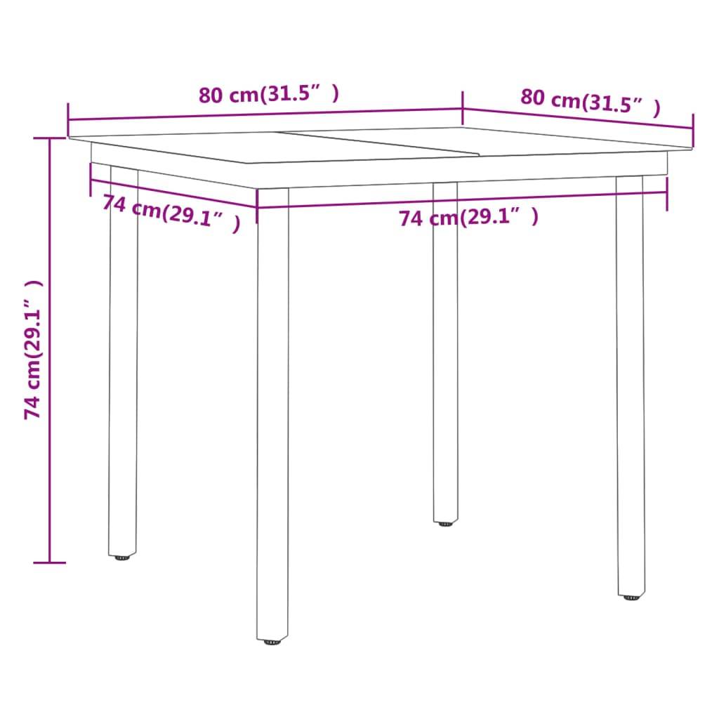 ComfortXL - Mobilier de Jardin pour 2 Personnes, Table Carrée et Chaises en Poly Rotin Marron, Idéal pour Terrasse – ComfortXL Outdoor Living - Image 8
