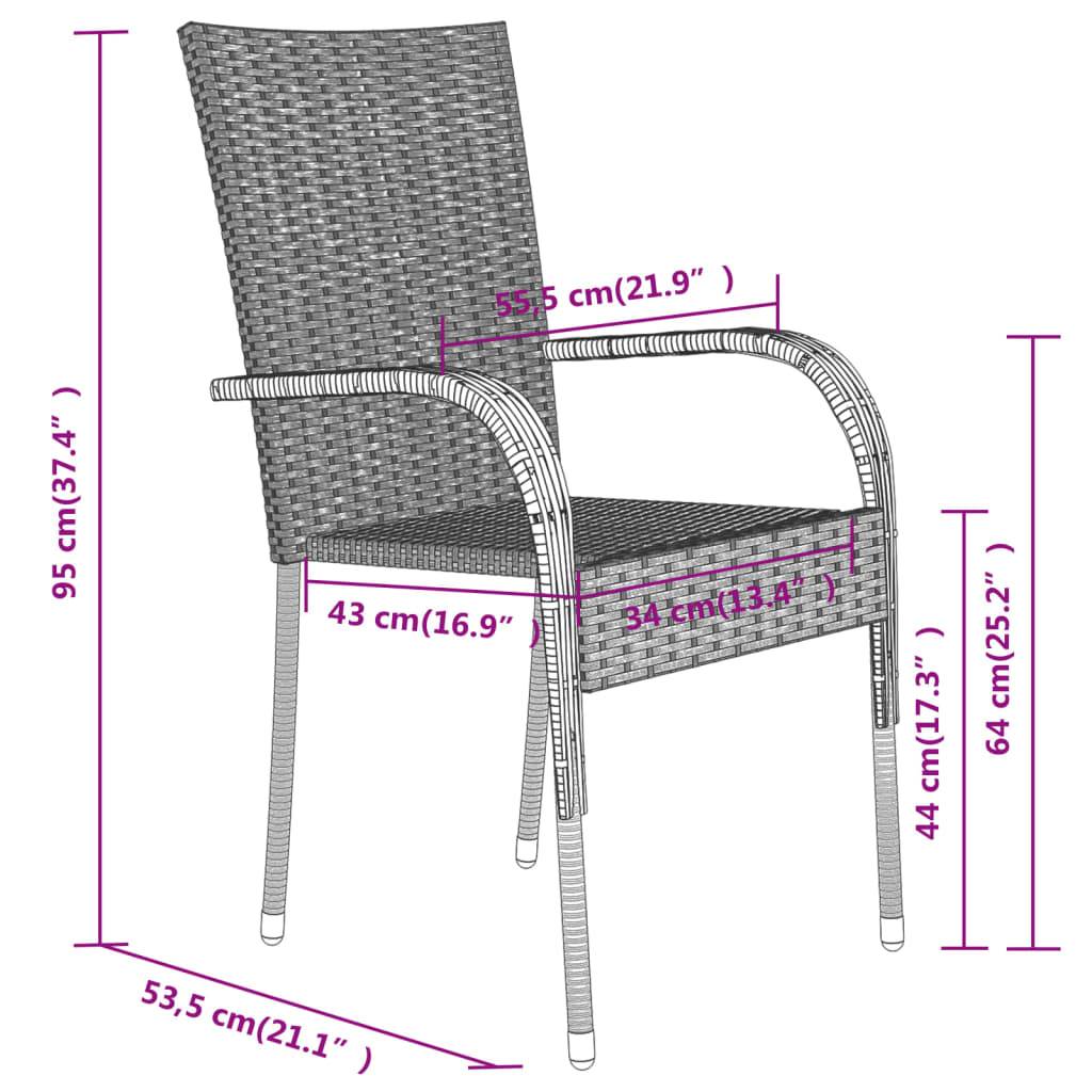 ComfortXL - Mobilier de Jardin pour 2 Personnes, Table Carrée et Chaises en Poly Rotin Marron, Idéal pour Terrasse – ComfortXL Outdoor Living - Image 7