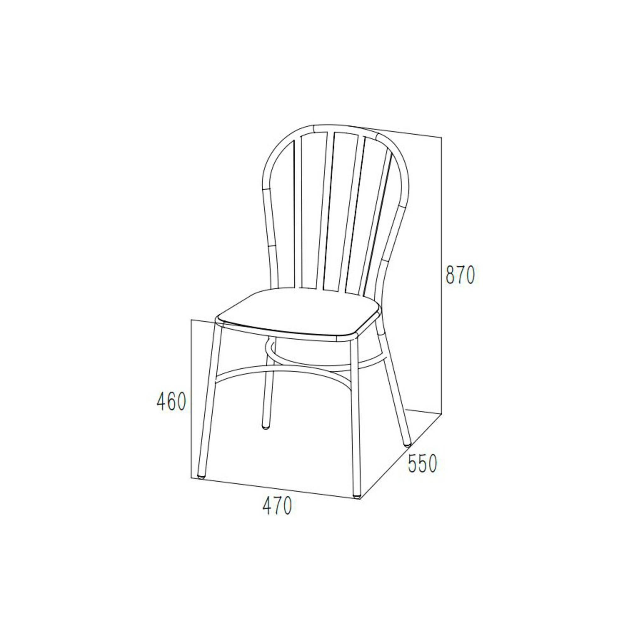 Autre - Chaise de jardin empilable en aluminium (lot de 2) - BEGONIA - Image 4