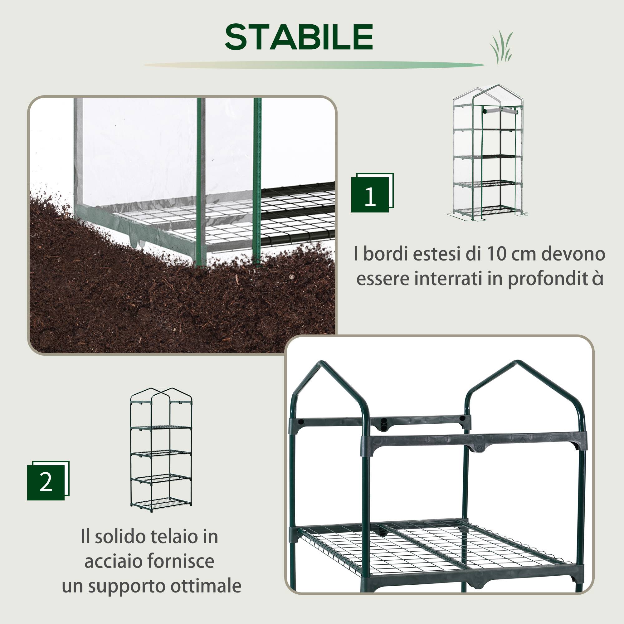ComfortXL - Serre de balcon PVC transparente 70 x 50 x 160 cm 4 étagères gain de place - ComfortXL Outdoor Living - Image 6