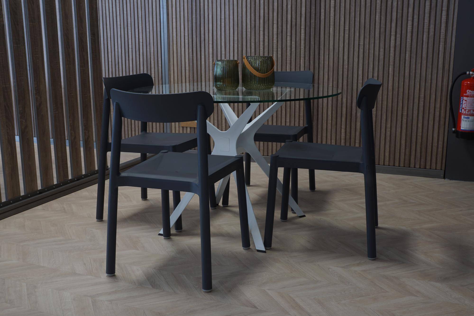 Set 4 chaises intérieur, extérieur sable ELBA garbar - Image 7