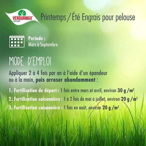 Engrais pour gazon VERDURMAX® Printemps / Été x 20 - Image 5