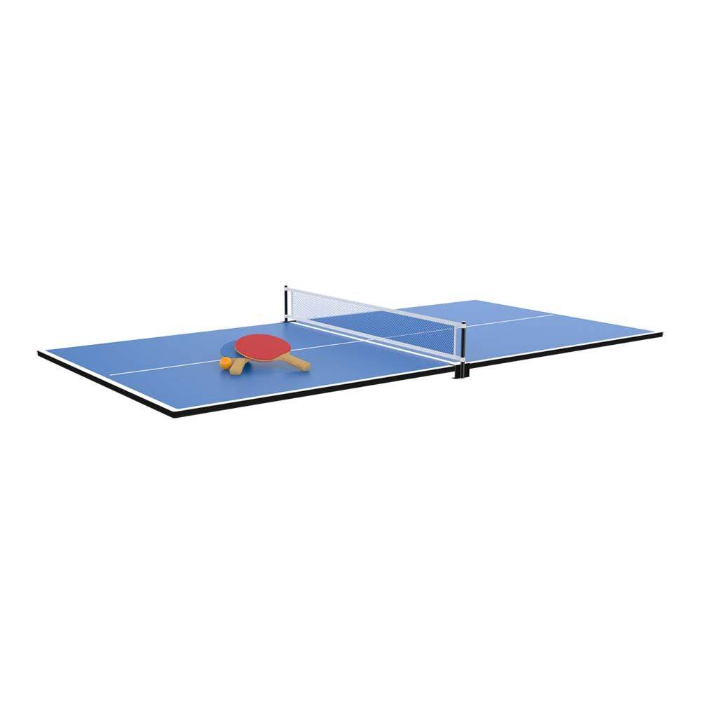 Jardindeco - Plateau 2 en 1 dinatoire et Ping Pong pour billard convertible table 8 personnes Arizona Noir boisé - Image 4